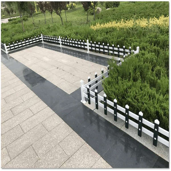 白色塑料花池柵欄 庭院PVC塑鋼籬笆 學校校園花草裝飾圍欄