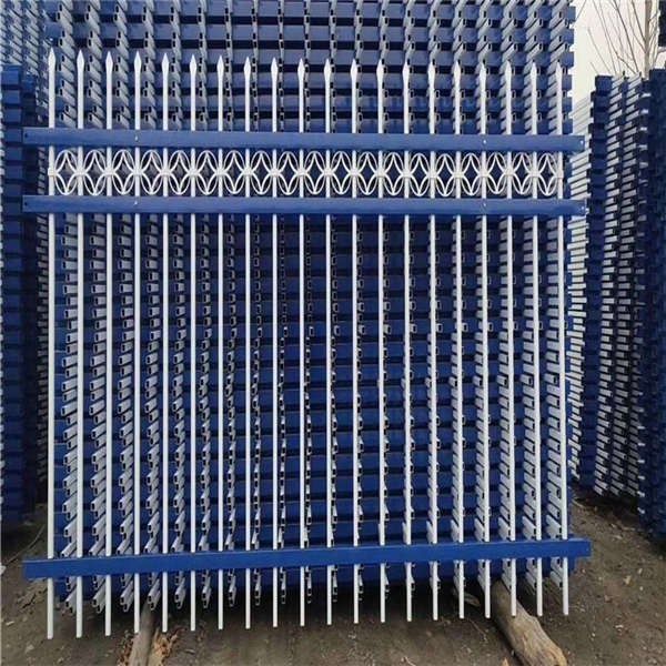 雙向彎頭鋅鋼欄桿 設備防護柵欄 50立柱豎管組裝防盜護欄網